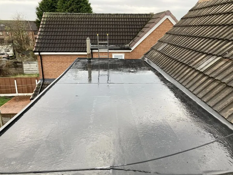 Firestone rubber flat roof installation